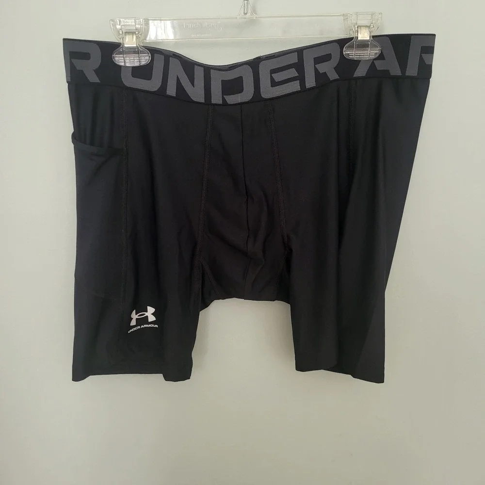 Under Armour Men's HeatGear compression Shorts Black 2xl Xxl